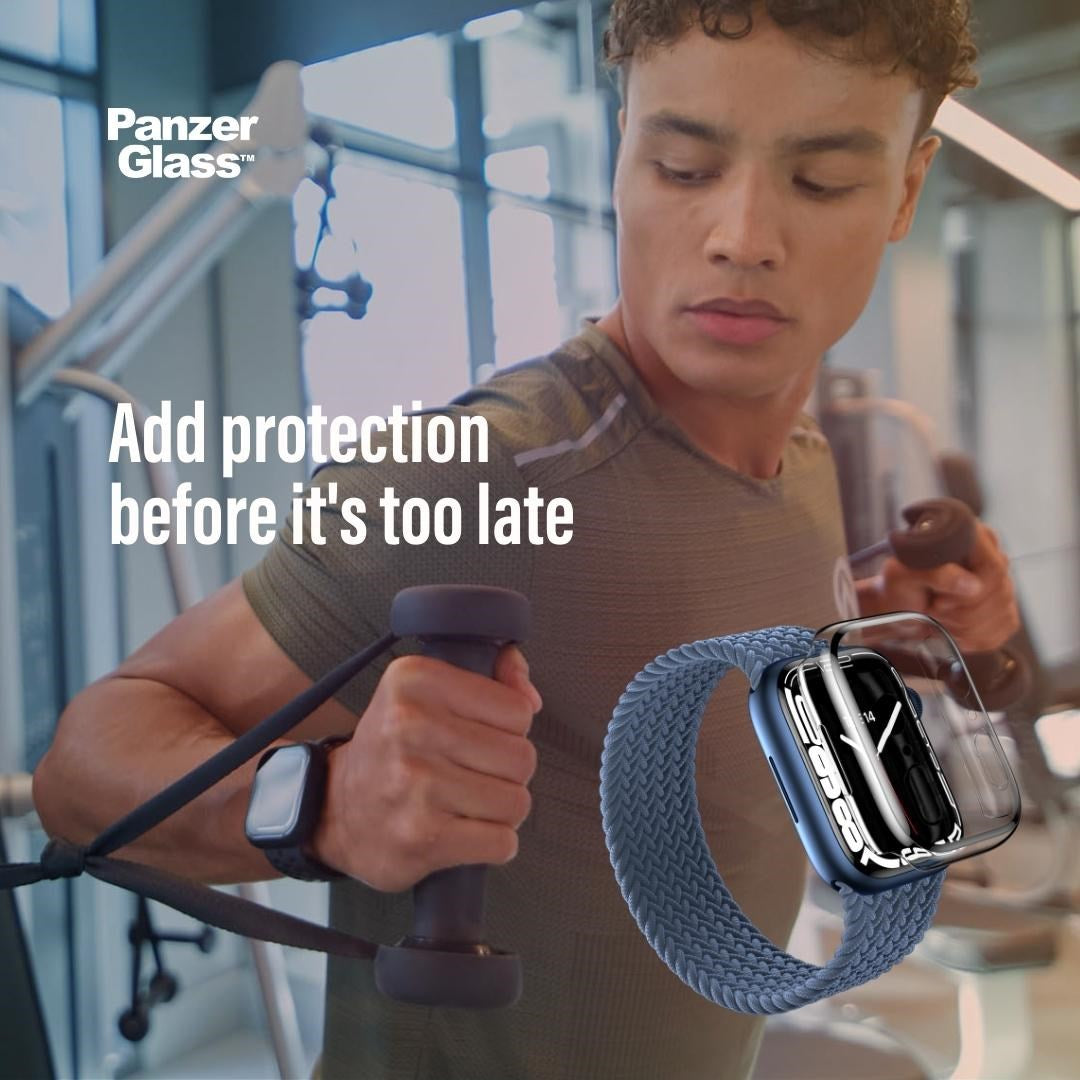 PanzerGlass® Screen Protection Full Body Apple Watch Series 9 | 8 | 7 | 41mm | Transparent